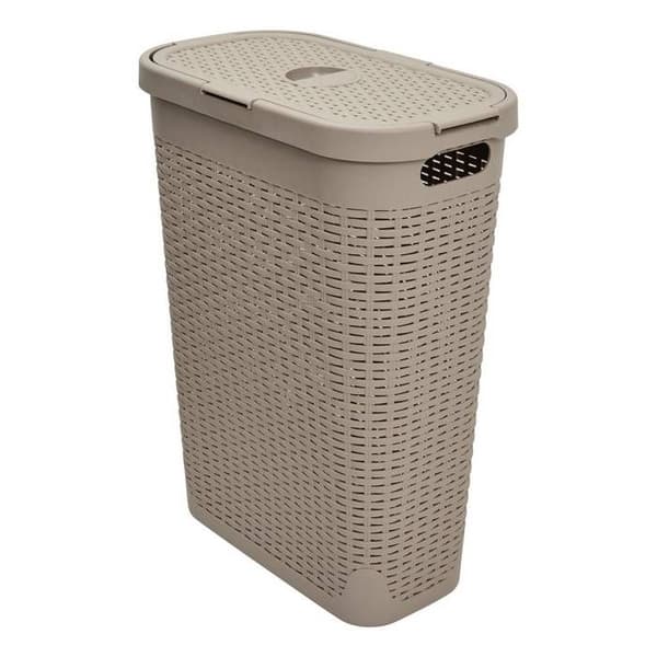 Corbeille slim Rattan 40L lin Linne Beige