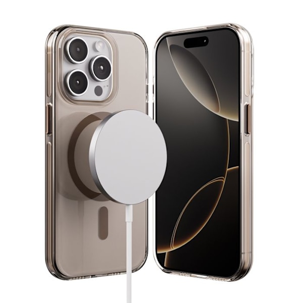 Coque iPhone 15 Pro MagSafe (öken) Crong Clear MAG Pro