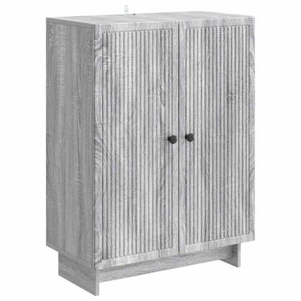 vidaXL Buffé Sonoma grå 66 x 34,5 x 90 cm Ingenjörsträ 893901