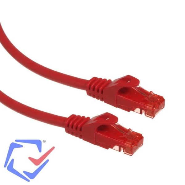 Patchcordkabel RJ45 Cat6 UTP Ethernet 3 m röd Maclean MCTV-303 R