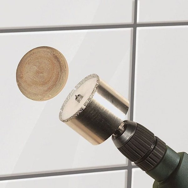 Diamantborr - wolfcraft - 5926000 - Diameter 35 mm - Djup 45 mm - Centreringsborr Grå