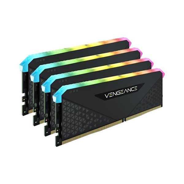 CORSAIR Vengeance RGB RS 3200MHz 128GB (4x32GB) DIMM DDR4 för AMD Ryzen AMD Threadripper & Intel XMP (CMG128GX4M4E3200C16)