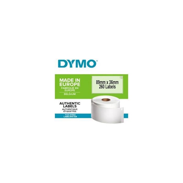 DYMO LabelWriter adressetiketter - Transparent plast 36mm x 89mm