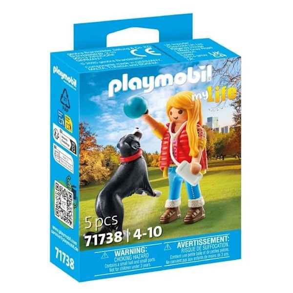 PLAYMOBIL 71738 Ungdomstjej med berghund, My Life, 5 delar, Från 4 år Flerfärgad