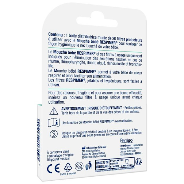 Andas babyflugefilter 20 enheter Grön