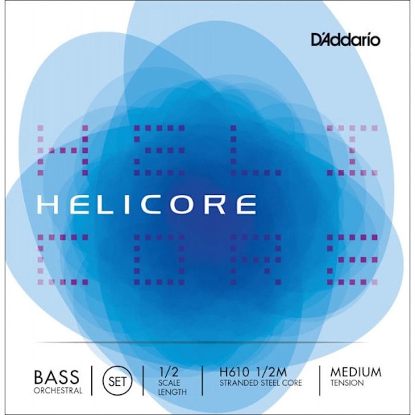 D'Addario böjd D'Addario Helicore Orchestral Kontrabas strängsats, 1/2 hals, Medium Tension
