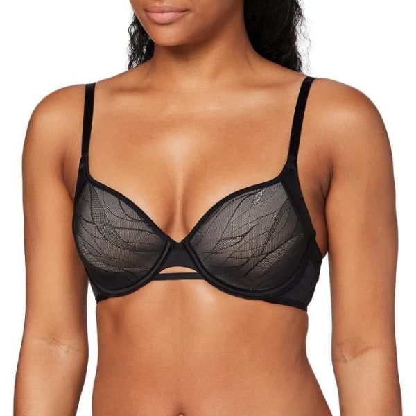 Triumph Airy Sensation WP Full Coverage BH för kvinnor, svart, 32D Svart 32B