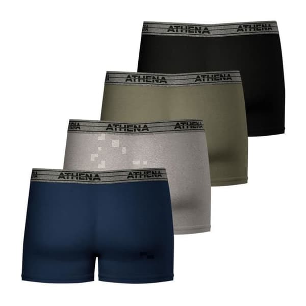 4-pack herrboxers Basic Cotton Ecopack Athena Marin-grå-kaki-svart XXXXL