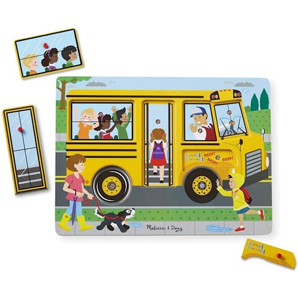 The Wheels On The Bus 6-delat ljudpussel - Melissa & Doug - Spel/leksaker - Livsscen - Mixat Flerfärgad