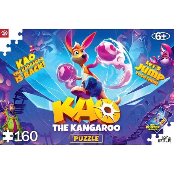 Kao The Kangaroo - Kao är tillbaka Pussel 160 bitar Vit