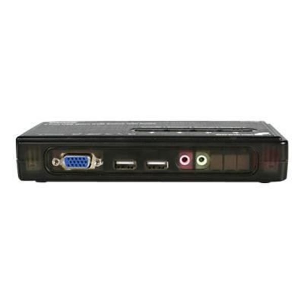 STARTECH 4-portars VGA USB KVM-switch med kablar - Skärmtangentbord Musswitchsats - Svart