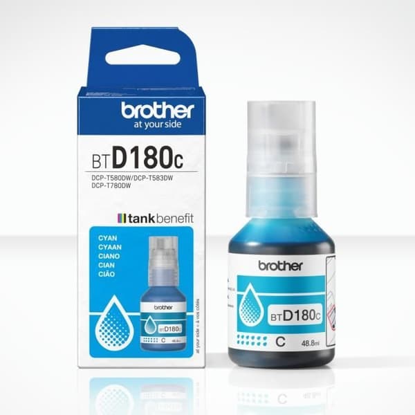 Bläckflaska - Brother - BTD180C - Cyan - 5000 sidor - Enhet - Standard