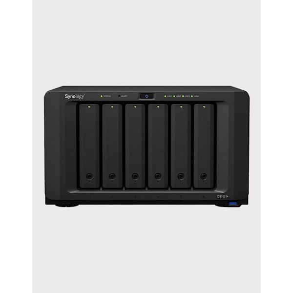 NAS-server - Synology - DiskStation DS1621+ - 6 fack - 4 GB DDR4 RAM - RAID 10