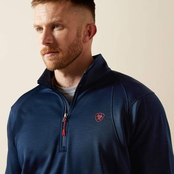Polaire 1/2 Zip Ariat Team EQ Marin M