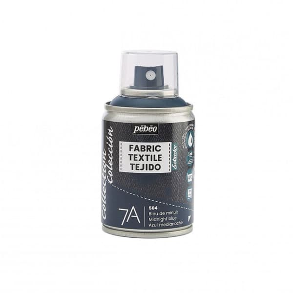 Sprayfärg - Tyg - Textil - Midnattsblå - Lösningsmedelsfri - Pébéo - 100ml Midnattsblå