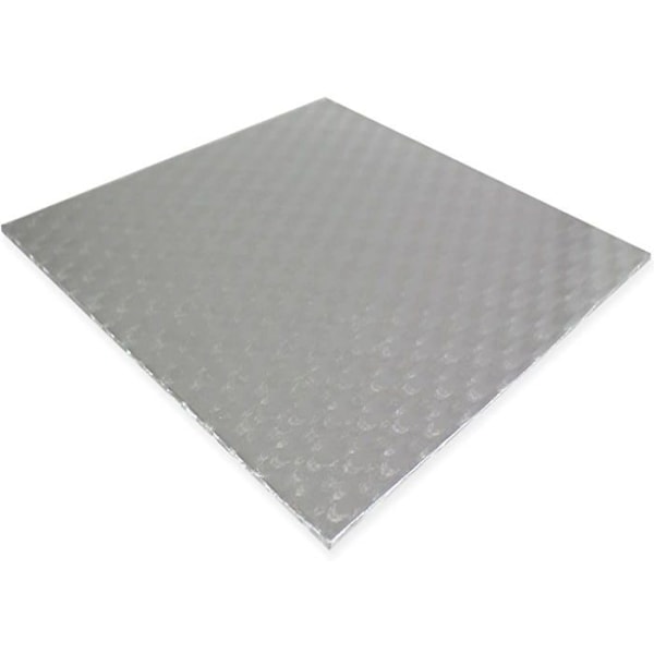 PME - CCS837 - Fyrkantig tårtbotten, plast, silver, 38 x 0,4 x 38 cm