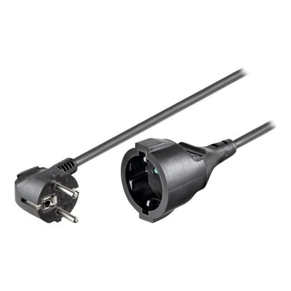 goobay Strömkabel CEE 7-7 (M) vinklad till CEE 7-4 (F) AC 250 V 10 A 2 m svart