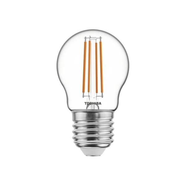 Ampull LED - TOSHIBA - G45 E27 - Varmvit - 4,5W - Klass F Vit varm