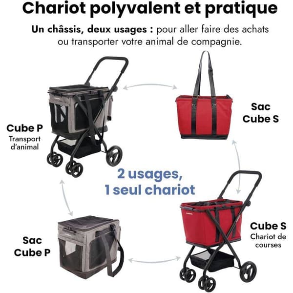 Carlett Cube S Grå Glacier - Fällbar och Elegant Grå