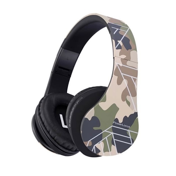 Bluetooth-hörlurar - PowerLocus - Camo - För Barn - Hopfällbar - Över örat kamouflage