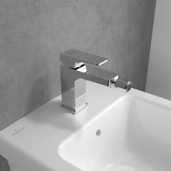 Bidékran - Villeroy Boch - Architectura Square - Messing - Förkromad - Aqua-Smart krom