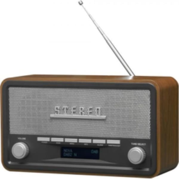 DENVER klockradio - Retro chic design - DAB+ och FM-radio med RDS-funktion