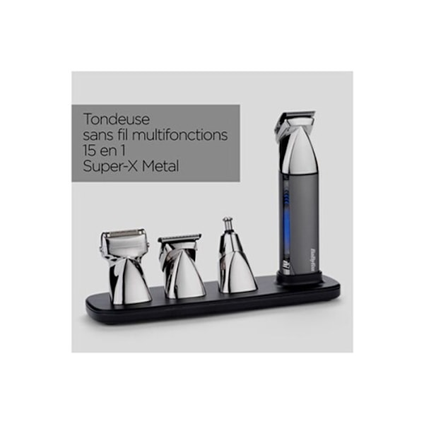 Babyliss MT996E Hårklippare för män 15-i-1 Super X Metal Series Multi-Purpose Hårklippare Svart