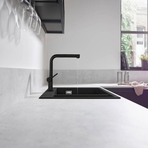 HANSGROHE Talis M54 köksblandare, med utdragbar spray 1 jetmatt svart - 72808670 Matte svart