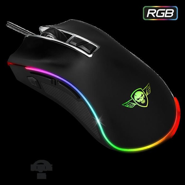 Souris Gaming - SPIRIT OF GAMER - PRO-M6 - LED RGB - 6400 DPI - 8 Programmerbara Knappar Svart
