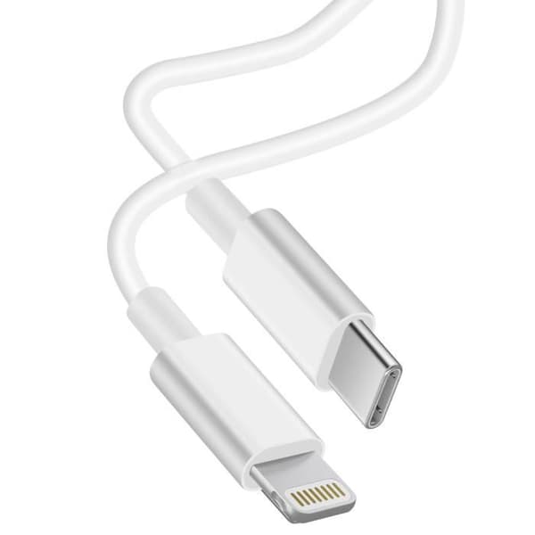 Kabel USB Typ C till Lightning 1M Laddning och synkronisering Maxlife White