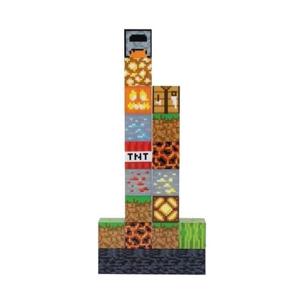 MINECRAFT - Byggblock - Lampa mångfärgad