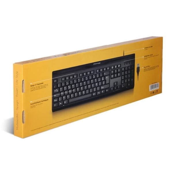 ADVANCE CLA-901 U Tangentbord - Kabelanslutet - USB-anslutning - PC - Svart