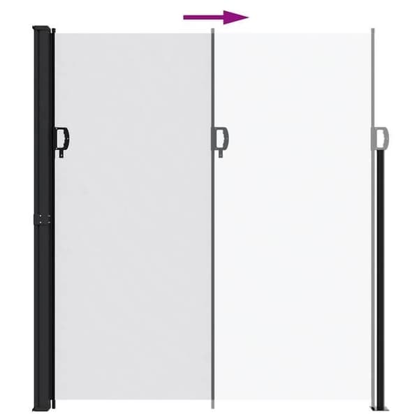 vidaXL Retractable sidokappa vit 220x600 cm 4004571