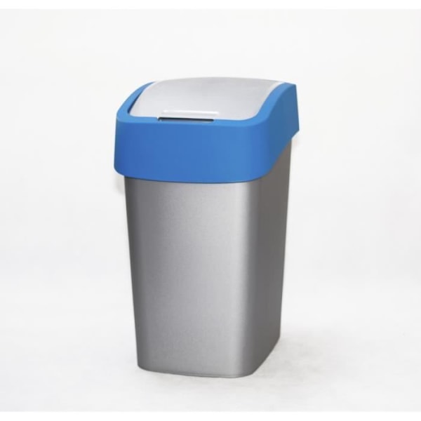 Koš odpadkový Flipbin 25 l st íbrný/modrý,500009