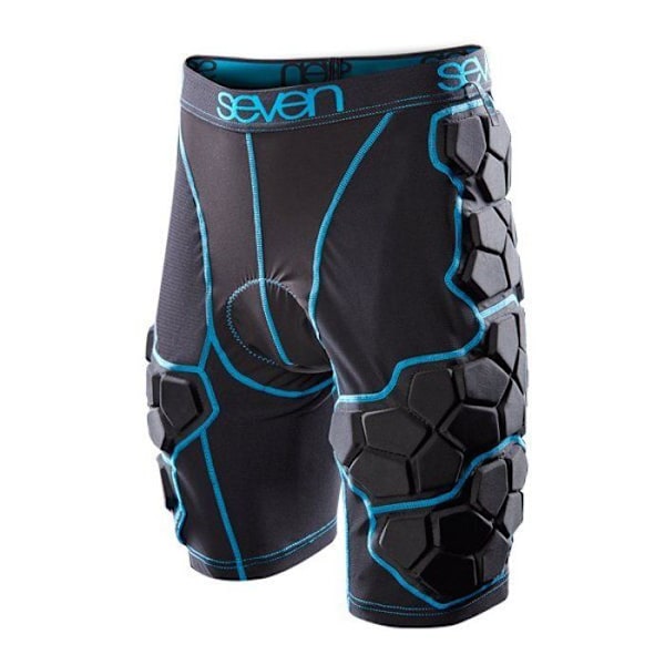 Skyddshorts - Seven - Flex - Svansskydd Hex Flex - Benvaddering - CE-certifierad svart S