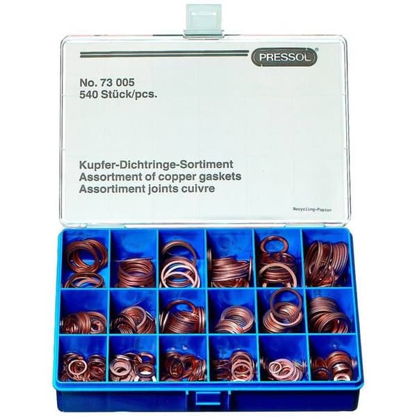 Pack med packningar - COGEX - M5 till M20 - 280 delar - Koppar - Komplett paket Koppar