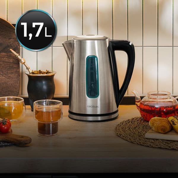Cecotec Vattenkokare 1,7L Thermosense 210 Stål. 2200W, Kropp i Rostfritt Stål stål