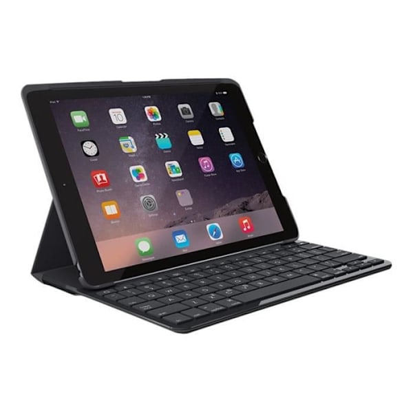 Logitech Slim Folio - Tangentbord och fodral - Bluetooth - Spanska QWERTY - svart - för Apple 9,7-tums iPad