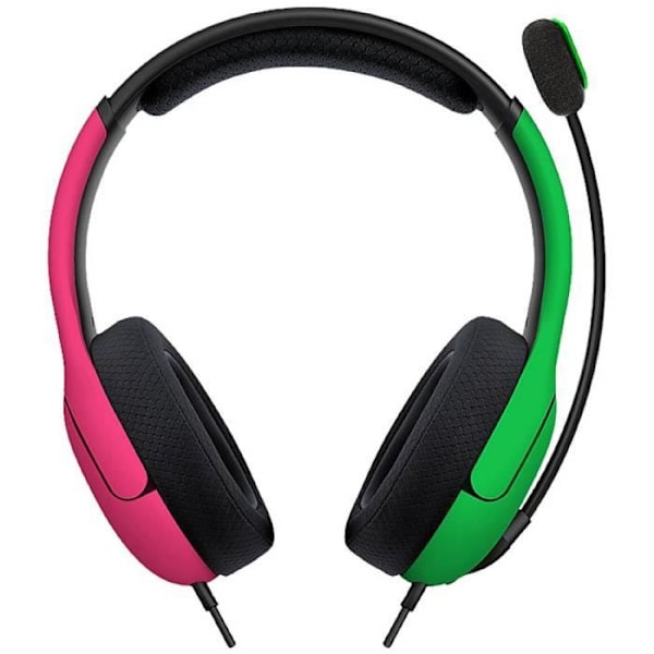PDP 500-162-PKGR-EU Gaming Wired On-Ear Headset Rosa, Grön Mikrofon brusreducering