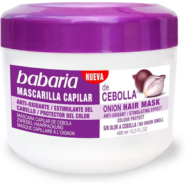 Hårmask - Babaria - Lök - 400 ml - Antioxidant - Färgskydd