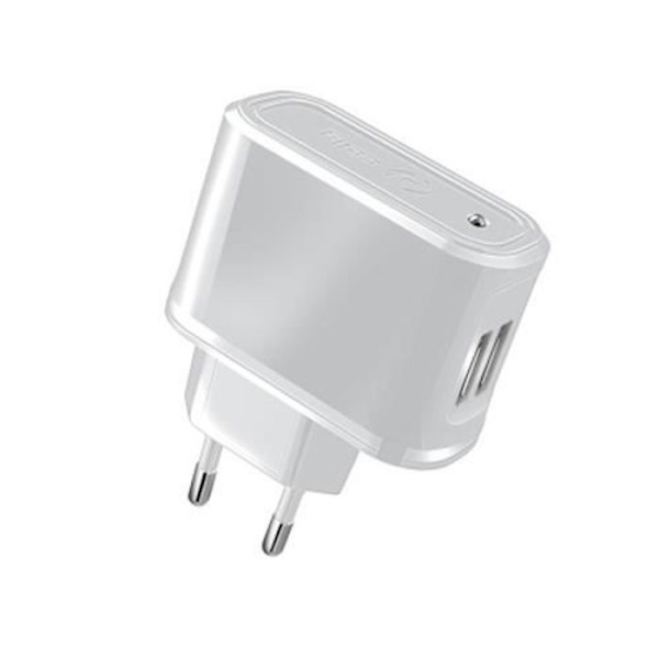 Laddare - Celly - TCUSB22W - Inomhus - Universell - 2 USB 2.0-portar Vit