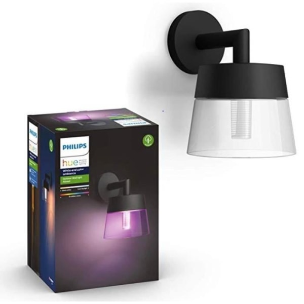 PHILIPS Hue White and Color Ambiance Attract vägglampa - 8 W - Svart