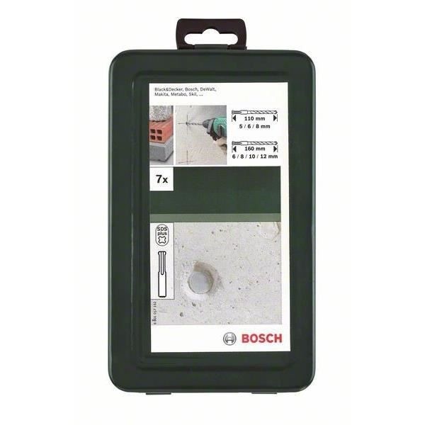 Set med 7 BOSCH SDS-plus-borrar - Diameter 5 till 12 mm