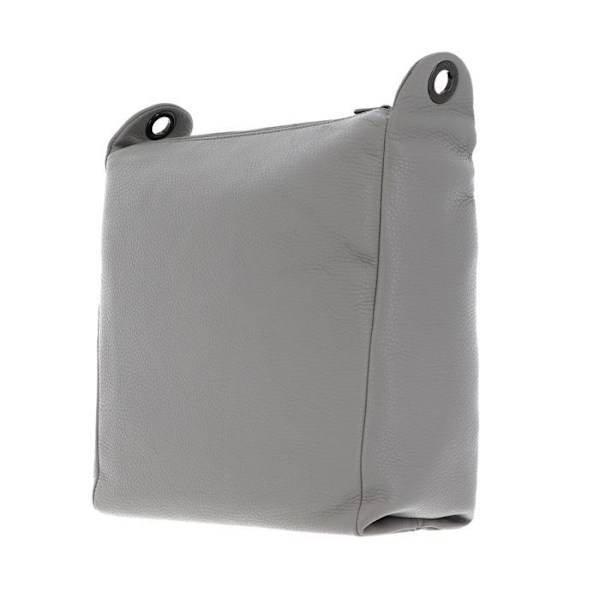 Axelväska med axelrem - MANDARINA DUCK - Mellow Leather Hobo - Kalvskinn - Grå - 32x30x11 cm grå