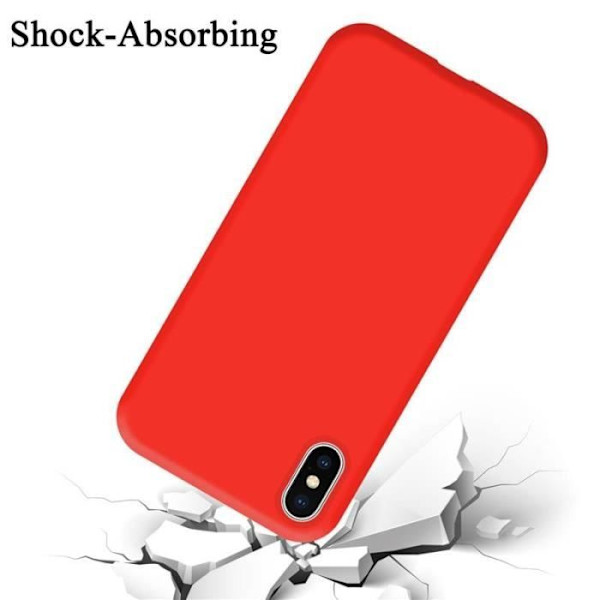 Cadorabo fodral till Apple iPhone X/XS - i rött - Flexibel TPU silikon