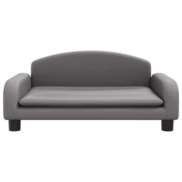 vidaXL Barnsoffa grå 70x45x30 cm konstläder 3196366