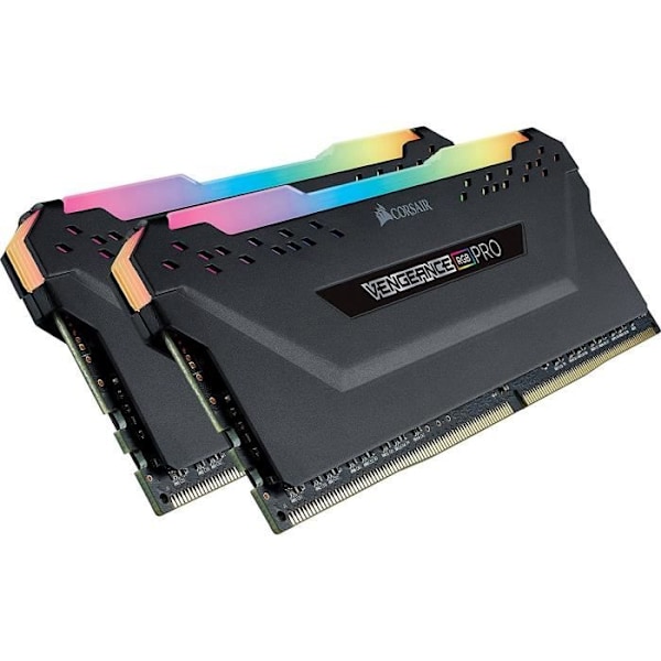 RAM-minne - CORSAIR - Vengeance RGB Pro DDR4 - 16GB 2x8GB DIMM - 2666 MHz - 1,20V - Svart (CMW16GX4M2A2666C)