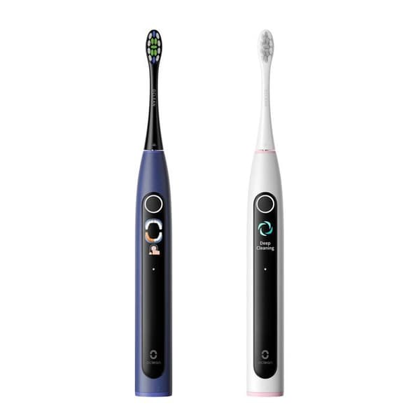 Elektrisk Tandborste - OCLEAN - X Lite S - Duo Set - Mörkblå - Grå Mörkblå, Grå