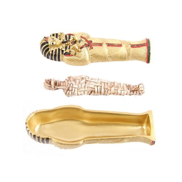 Statyett - Tutankhamon - Sarkofag - Harts - 13 cm - Ljusa färger Ljusa färger trogna representatione