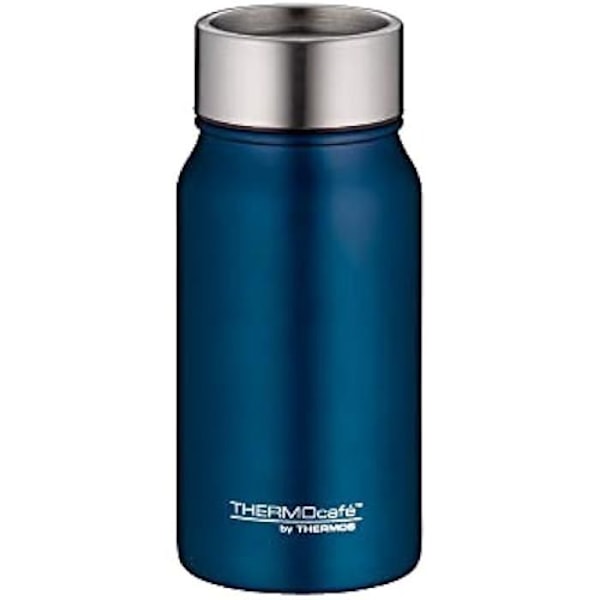Isolerad kopp - THERMOCAFÉ BY THERMOS - 0,35 l - Rostfritt stål - 8h varm / 16h kall - Vätsketät Safirblå
